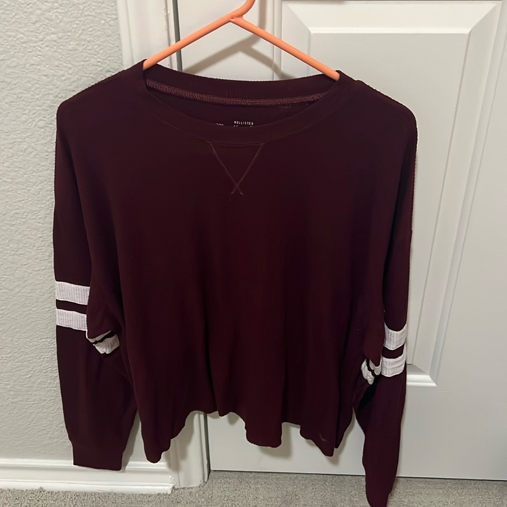 Maroon Hollister long sleeve shirt L